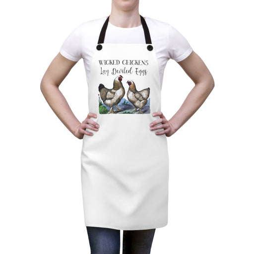 Wicked Chickens Lay Deviled Eggs Adjustable Tie Straps Apron