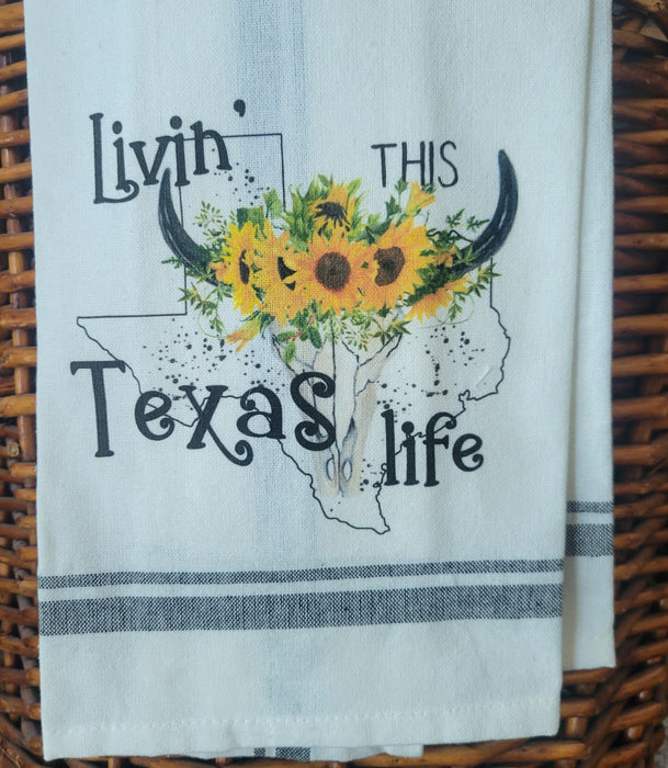 Living this Texas Life Kitchen Towel