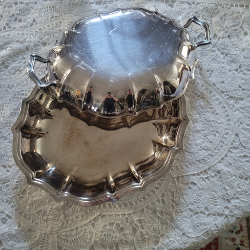 Chippendale International Vintage Silverplate (Mid-Century) Handled Covered Serving Bowl