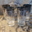 Set of 4 MCM Highball Glasses Silver Fade Madeira Royal Luster Embossed Encrusted Flowers