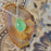 Peridot Faceted Teardrop in choice of  Gold or Silver  Bezel, 18 inch 18k Gold Filled 1.2 Rolo Chain with Lobster Claw Clasp