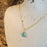 Chalcedony Faceted Teardrop in Gold Filled Bezel, 18 inch 18k Gold Filled 1.2 Rolo Chain with Lobster Claw Clasp