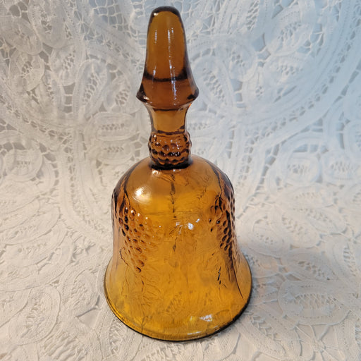 Tiara Indiana Amber Glass Harvest Grape Bell Vintage