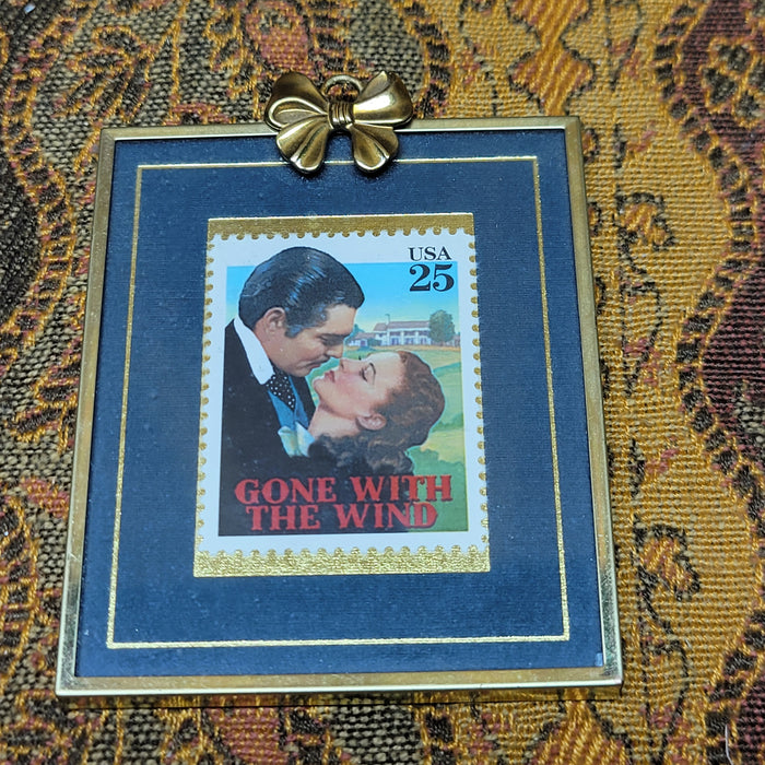 Gone With The Wind Vintage 1990 Framed Limited Edition 25¢ Stamp #1643 Of 5000