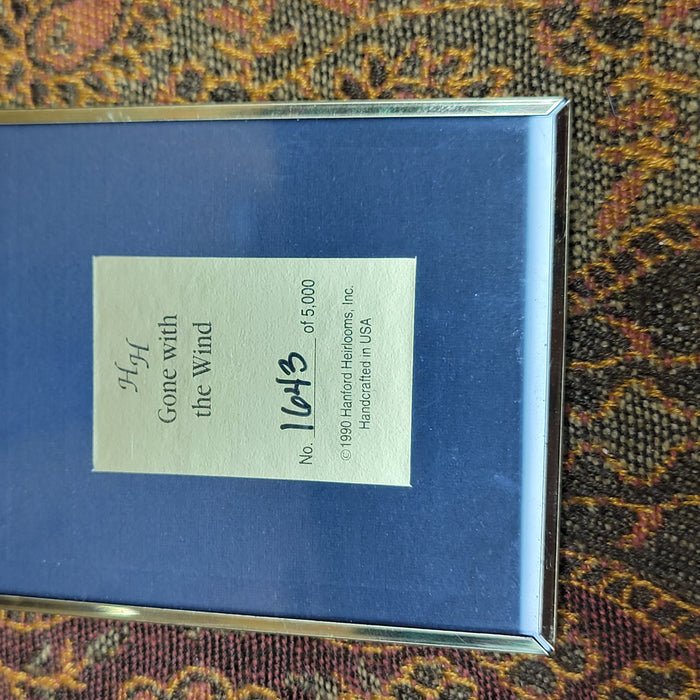 Gone With The Wind Vintage 1990 Framed Limited Edition 25¢ Stamp #1643 Of 5000