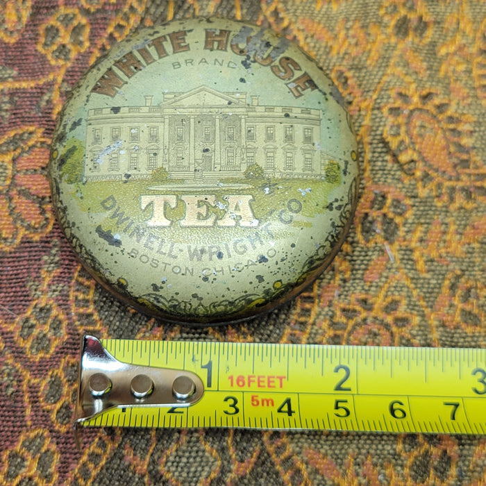 RARE Antique WHITE HOUSE TEA Tin Dwinell-Wright Co ADVERTISING