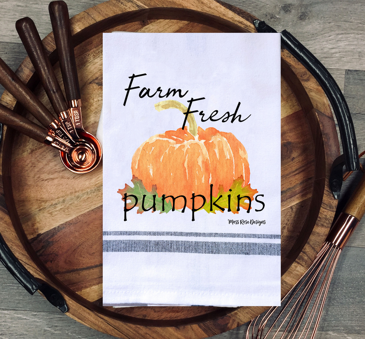 Farm Fresh Pumpkins Kitchen Towel