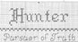 Cross Stitch Name Graph - Hunter with Name Meaning and Scripture