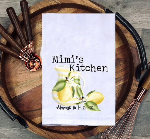 Mimi's Kitchen Lemonade and Bees Kitchen Towel - 100% Cotton