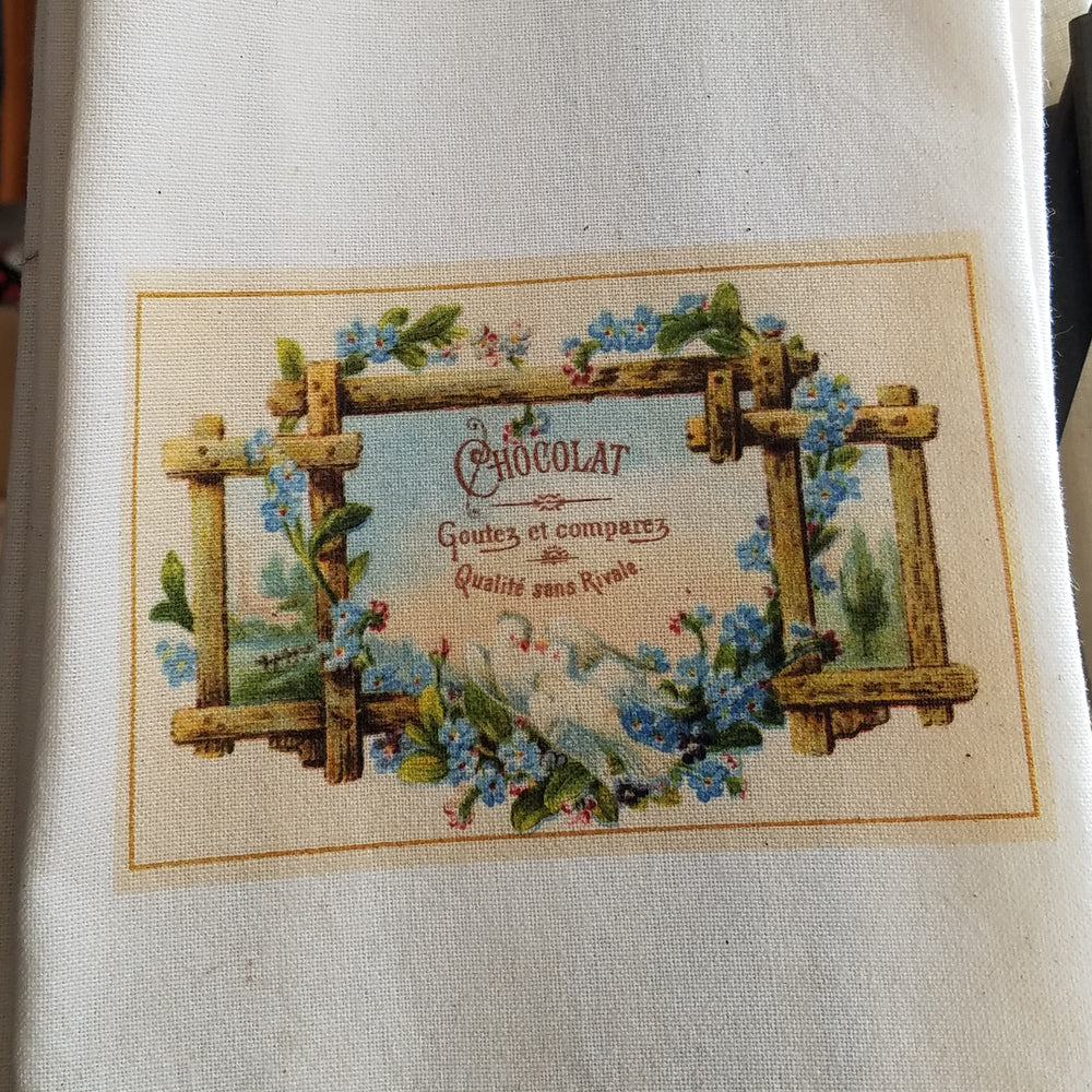 French Chocolate Label Kitchen Towel