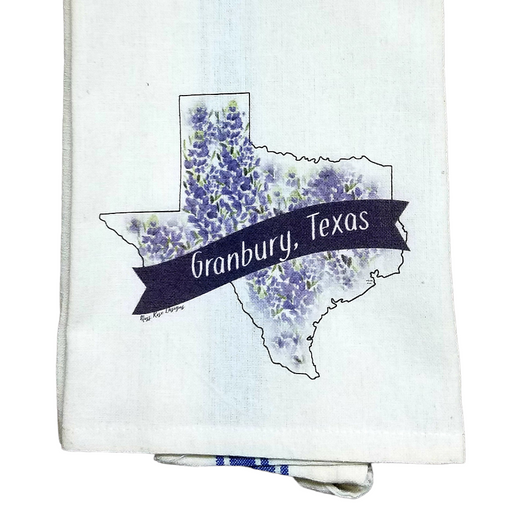 Granbury Texas Bluebonnet Kitchen Towel